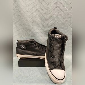 Converse Chuck Taylor All Star Mens Size 13 Street Mid Top Black Leather
